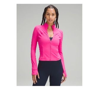 Nulu cropped define jacket size 6 in sonar pink